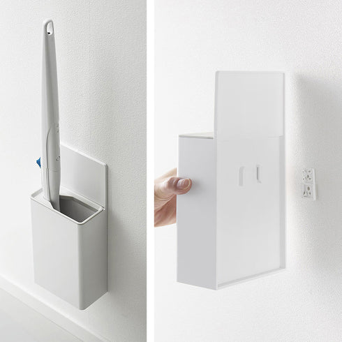 ウォール流せるトイレブラシホルダー プレート 石こうボード壁対応.|s9